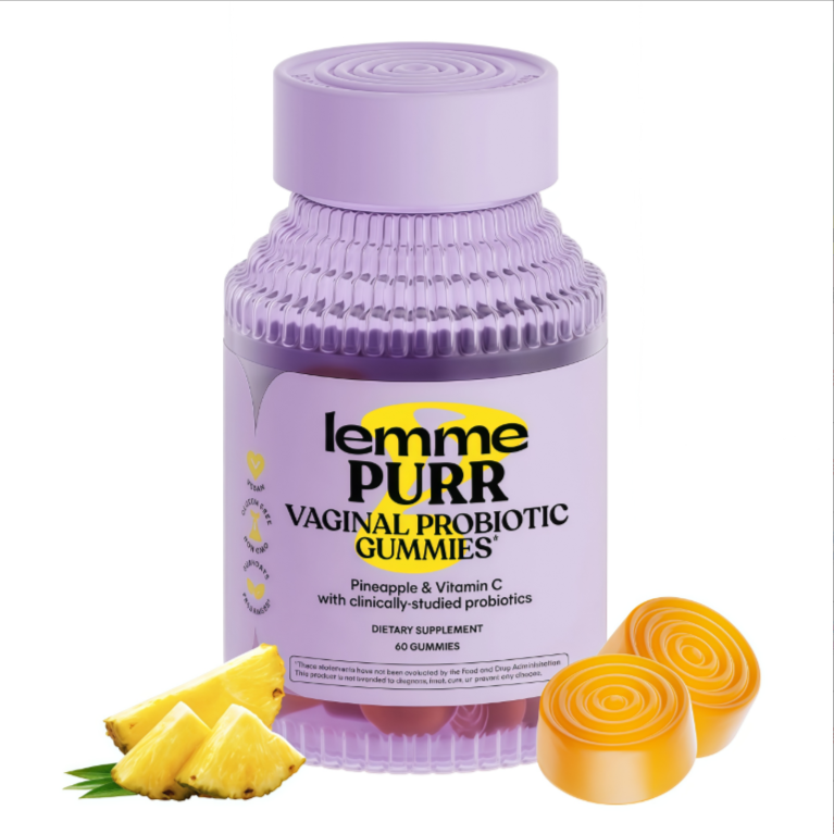 Lemme Purr Probiotic Gummies – Pineapple & Vitamin C, 60 Count