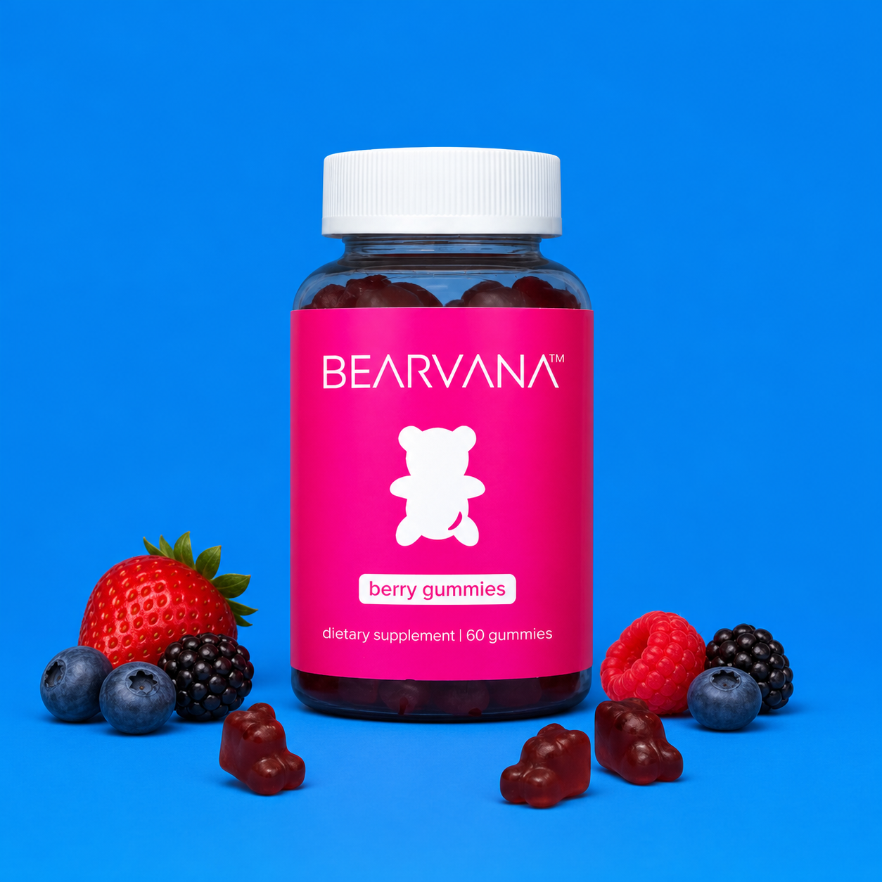 BEARVANA Women's Wellness Gummies – Berry Flavor, 60 Count