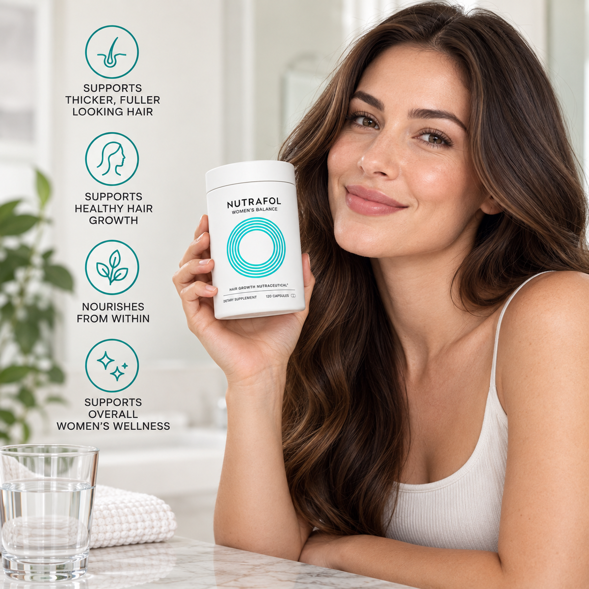 Nutrafol Women’s Balance Hair Growth Nutraceutical – 120 Capsules