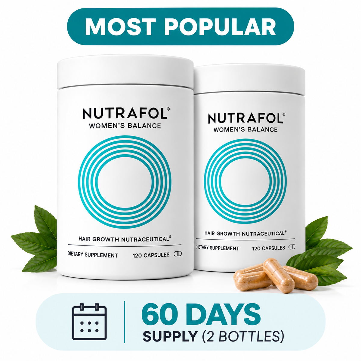 Nutrafol Women’s Balance Hair Growth Nutraceutical – 120 Capsules