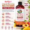 MaryRuth’s Liquid Morning Multivitamin + Hair Growth with Lustriva® – Peach Mango, Sugar Free | 30 fl oz