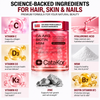 Cata-Kor Skin, Hair & Nails Vitamins – Ca-AKG + Biotin 5000mcg, MSM & Hyaluronic Acid | 90 Capsules