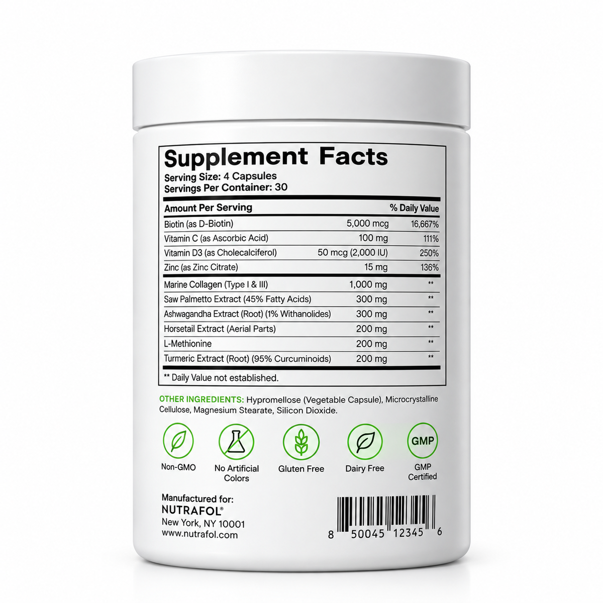 Nutrafol Women Hair Growth Nutraceutical – 120 Capsules