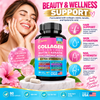 Zoyava Cosmic Collagen 14-in-1 – Multi Collagen Types I, II, III, V & X with Biotin, Keratin & Hyaluronic Acid | 90 Capsules