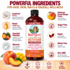 MaryRuth’s Liquid Morning Multivitamin + Hair Growth with Lustriva® – Peach Mango, Sugar Free | 30 fl oz