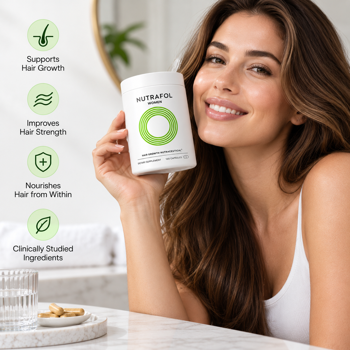 Nutrafol Women Hair Growth Nutraceutical – 120 Capsules
