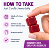 Force Factor Hair Growth Accelerator with Lustriva® + Biotin – Mixed Berry | 60 Soft Chews