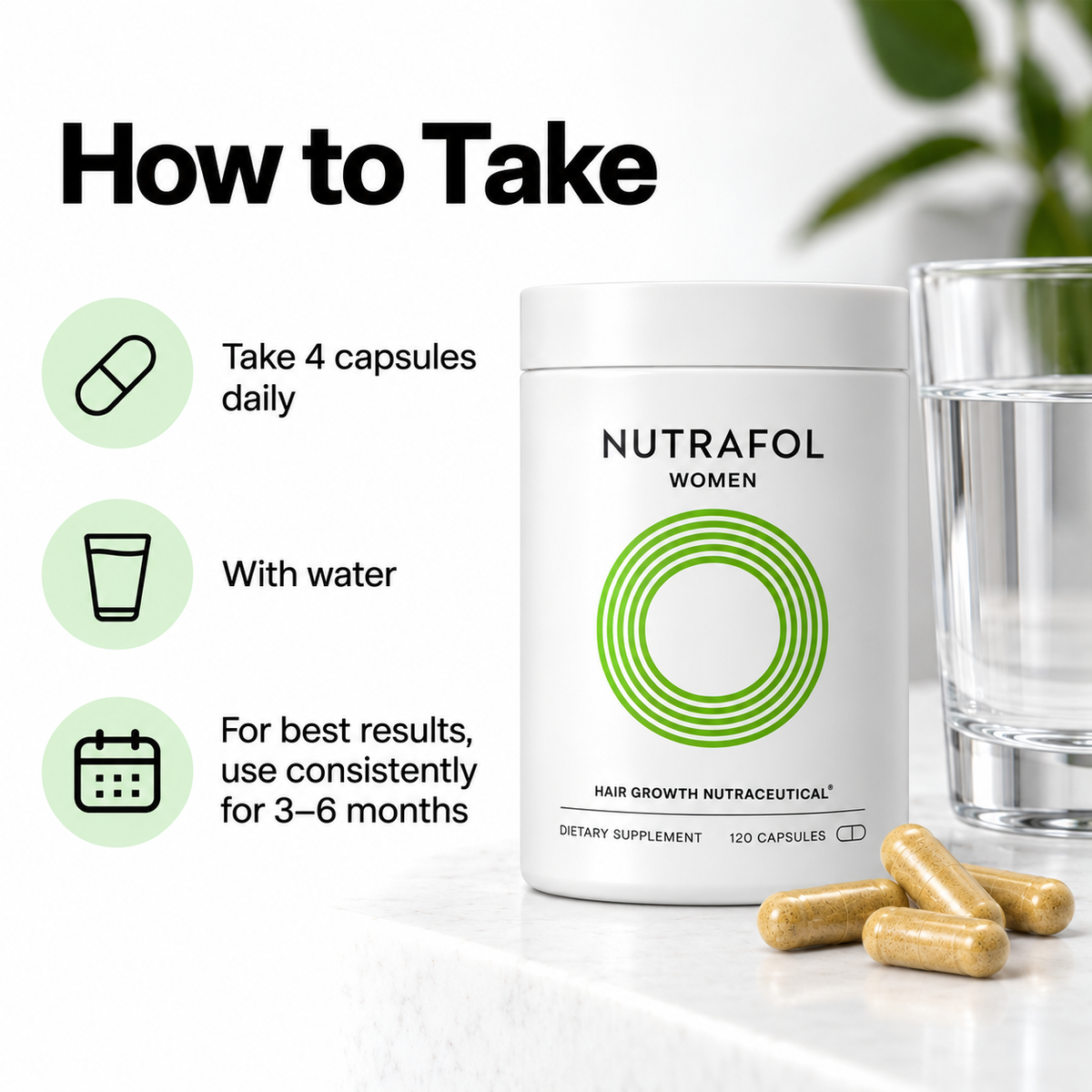 Nutrafol Women Hair Growth Nutraceutical – 120 Capsules