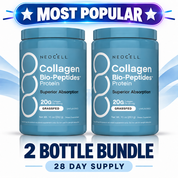 NeoCell Collagen Bio-Peptides™ Protein Powder – 20g Collagen + 18g Protein | Grass-Fed, Unflavored | 10 oz